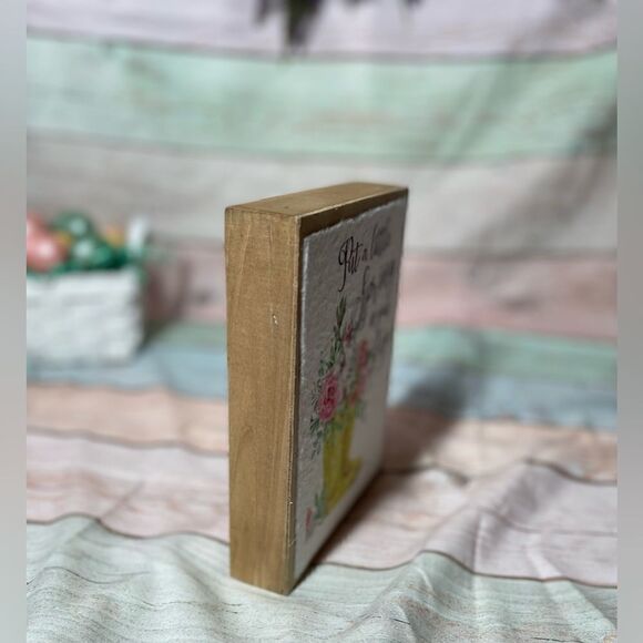 “Put A Little Spring In Your Step” NEW Tabletop Home Decor Holiday Seasonal - Picture 7 of 8